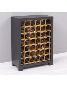 Mobile portabottiglie in legno di pino ad alveare | Cantinetta per 42 bottiglie  MS735