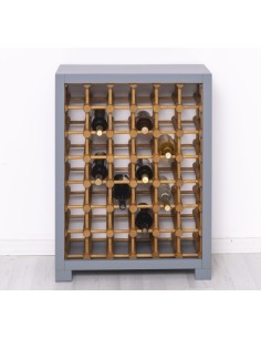 Mobile portabottiglie in legno di pino ad alveare | Cantinetta per 42 bottiglie  MS735 2