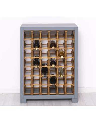 Mobile portabottiglie in legno di pino ad alveare | Cantinetta per 42 bottiglie  MS735