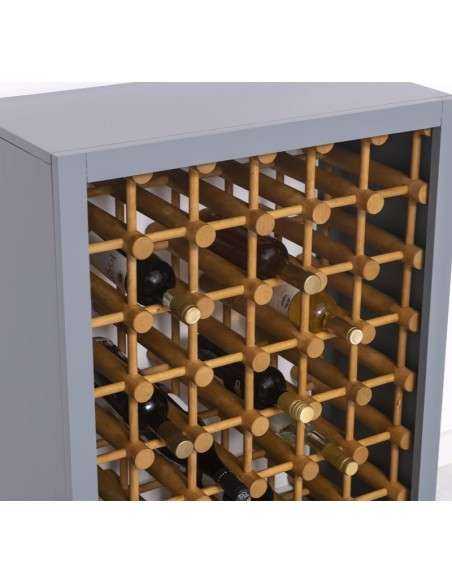 Mobile portabottiglie in legno di pino ad alveare | Cantinetta per 42 bottiglie  MS735