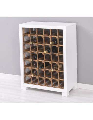 Mobile portabottiglie in legno di pino ad alveare | Cantinetta per 42 bottiglie  MS735