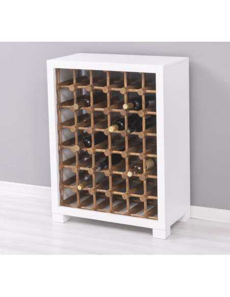 Mobile portabottiglie in legno di pino ad alveare | Cantinetta per 42 bottiglie  MS735