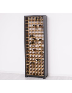 Mobile portabottiglie in legno di pino ad alveare | Cantinetta per 102 bottiglie  MS736 2