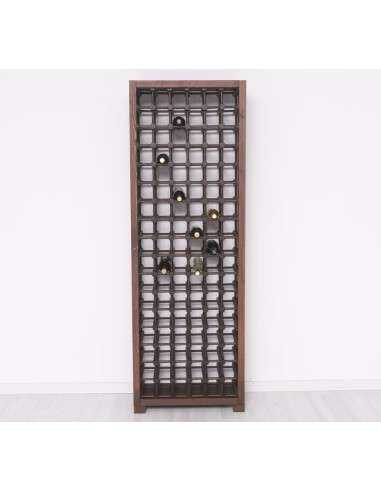 Mobile portabottiglie in legno di pino ad alveare | Cantinetta per 102 bottiglie  MS736