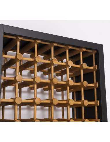 Mobile portabottiglie in legno di pino ad alveare | Cantinetta per 102 bottiglie  MS736