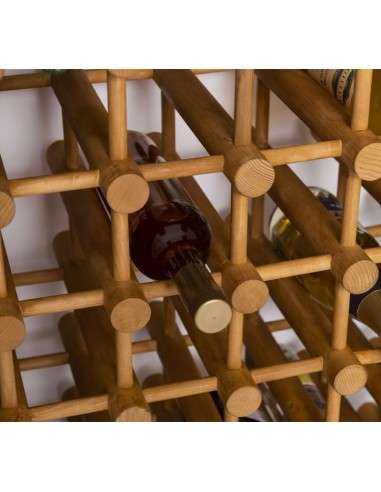 Mobile portabottiglie in legno di pino ad alveare | Cantinetta per 102 bottiglie  MS736