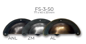 Maniglia conchiglia 77mm