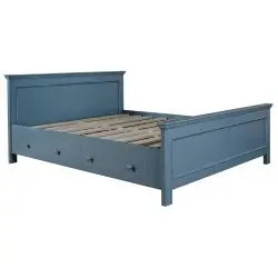 Letto country azzurro