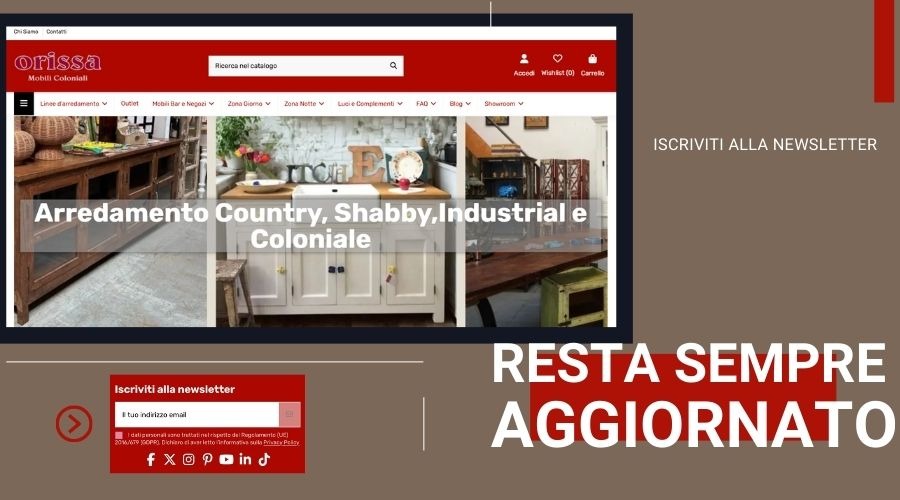 Lasciati Ispirare! Novità e Offerte Esclusive su Arredamento Coloniale, Vintage e Shabby